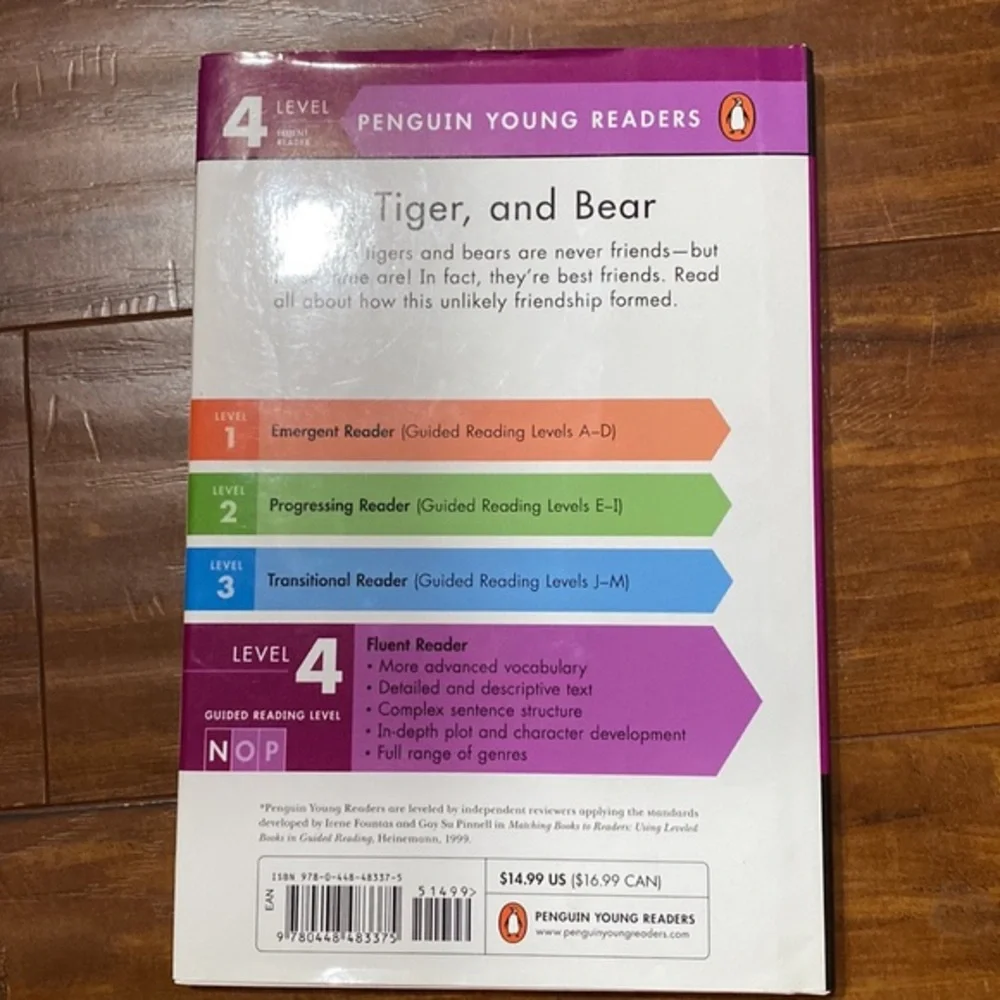 Lion Tiger and Bear Kate Ritchey Hardcover Penguin Level 4 True Animal Story